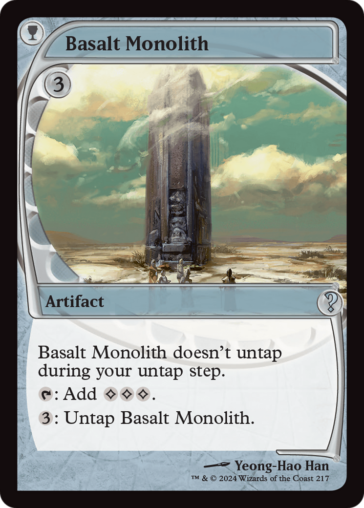 Basalt Monolith (MB2-217) - Mystery Booster 2 - Premium MTG Single from Wizards of the Coast - Just $3.35! Shop now at Game Crave Tournament Store