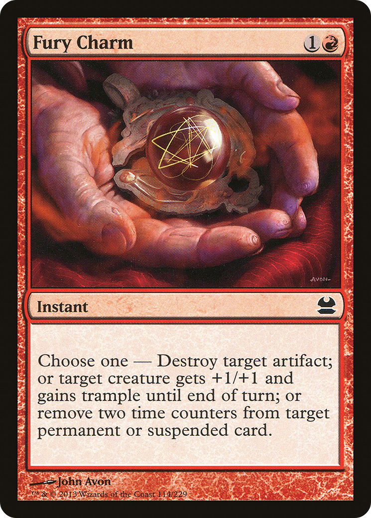 Fury Charm (MMA-114) - Modern Masters - Premium MTG Single from Wizards of the Coast - Just $0.25! Shop now at Game Crave Tournament Store