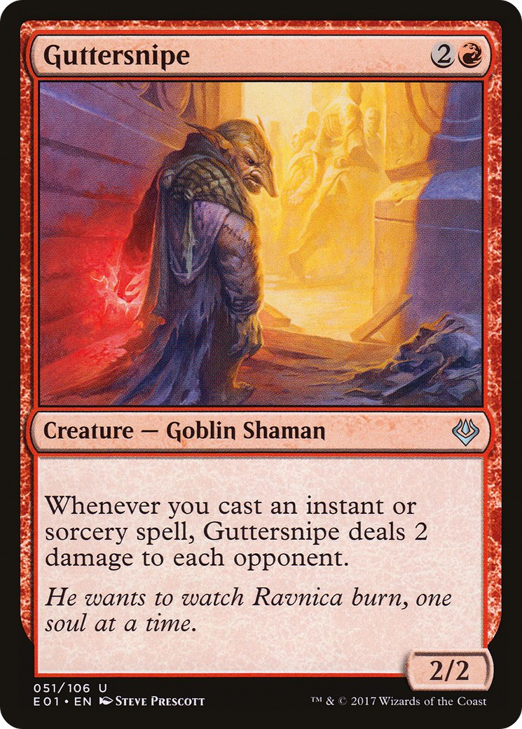 Guttersnipe (E01-051) - Archenemy: Nicol Bolas - Premium MTG Single from Wizards of the Coast - Just $0.08! Shop now at Game Crave Tournament Store