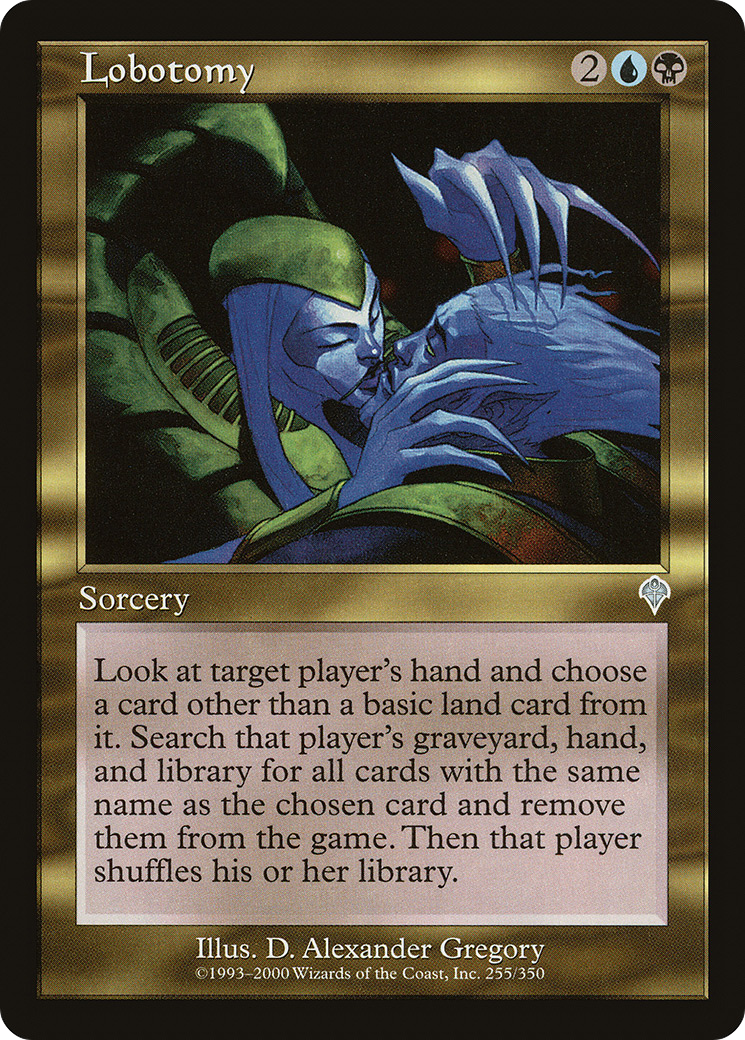 Lobotomy (INV-255) - Invasion Foil - Premium MTG Single from Wizards of the Coast - Just $1.01! Shop now at Game Crave Tournament Store