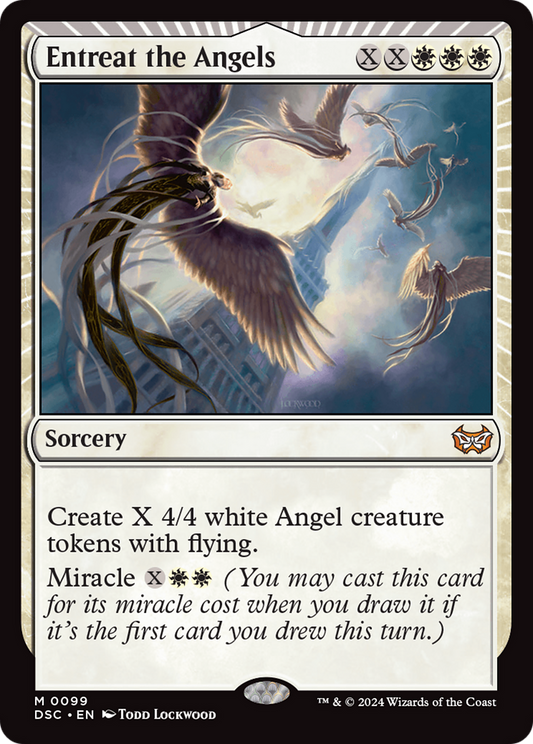 Entreat the Angels (DSC-099) - Duskmourn: House of Horror Commander - Premium MTG Single from Wizards of the Coast - Just $0.25! Shop now at Game Crave Tournament Store