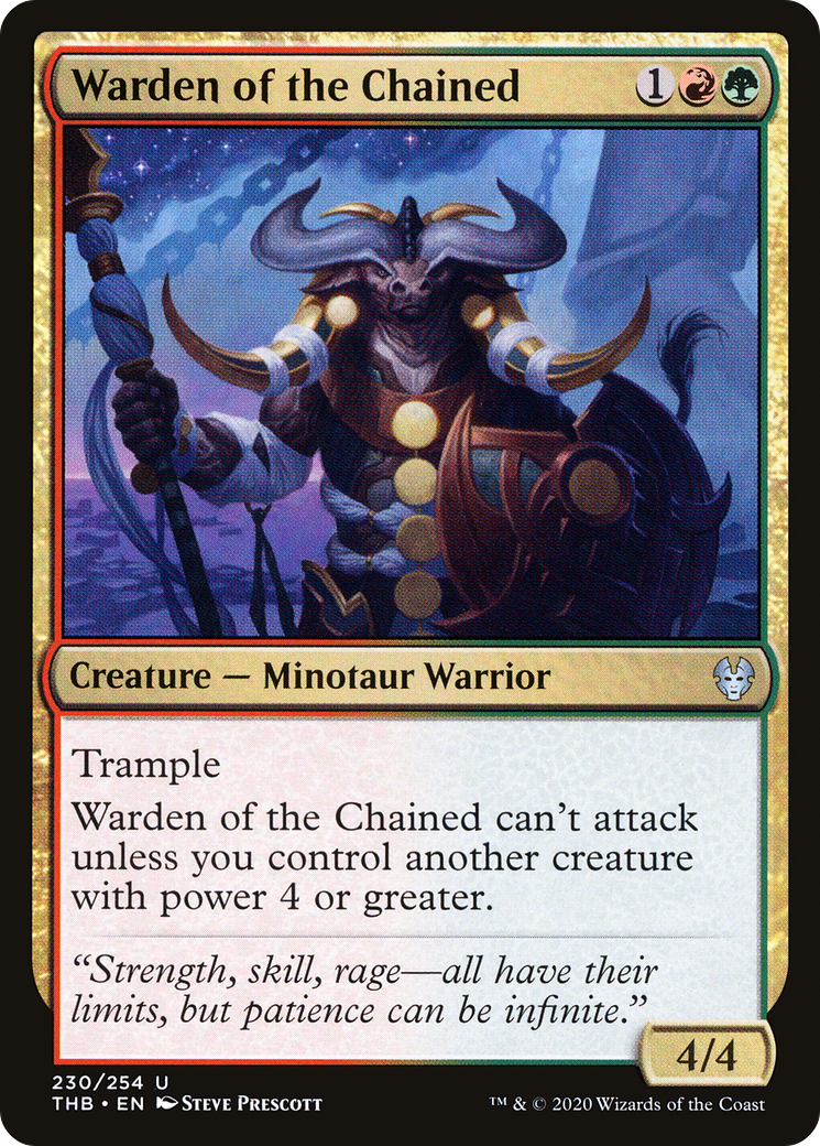 Warden of the Chained (THB-230) - Theros Beyond Death - Premium MTG Single from Wizards of the Coast - Just $0.25! Shop now at Game Crave Tournament Store