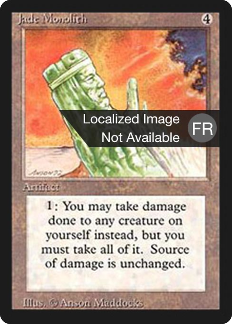 Jade Monolith (FBB-255) - Foreign Black Border - Premium MTG Single from Wizards of the Coast - Just $1.44! Shop now at Game Crave Tournament Store