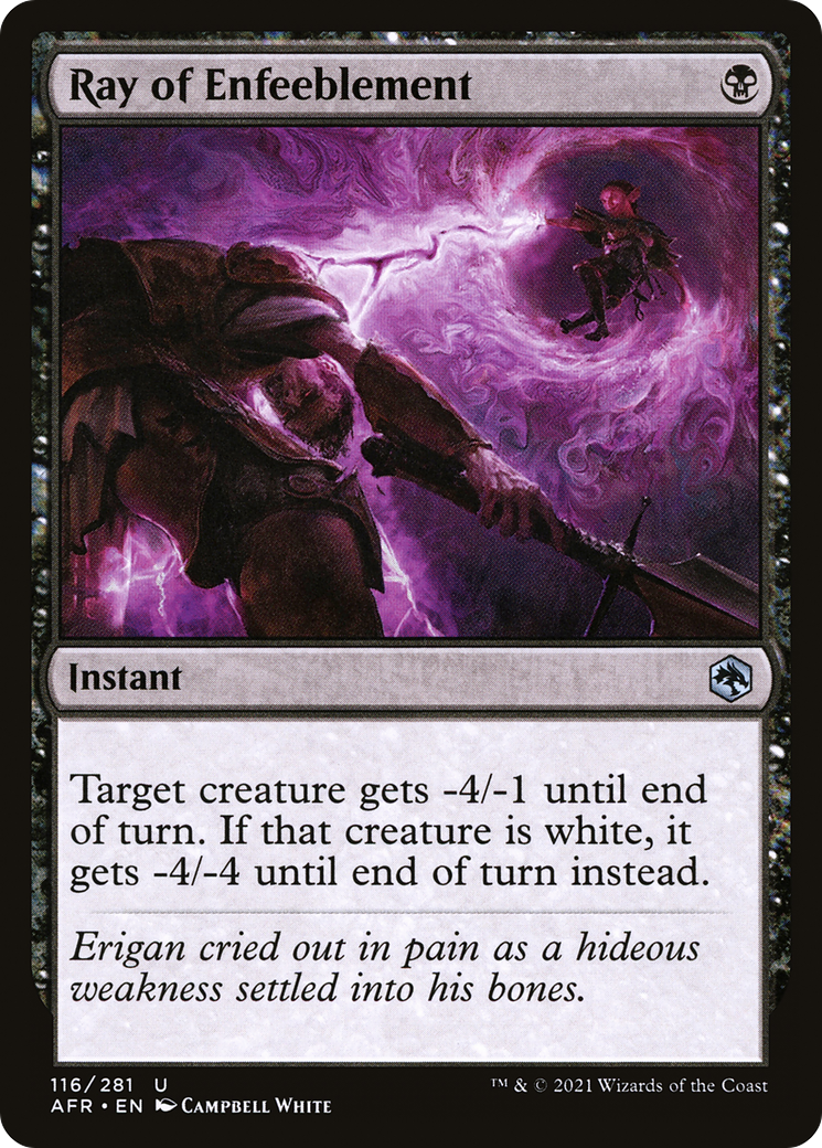 Ray of Enfeeblement (AFR-116) - Adventures in the Forgotten Realms - Premium MTG Single from Wizards of the Coast - Just $0.08! Shop now at Game Crave Tournament Store