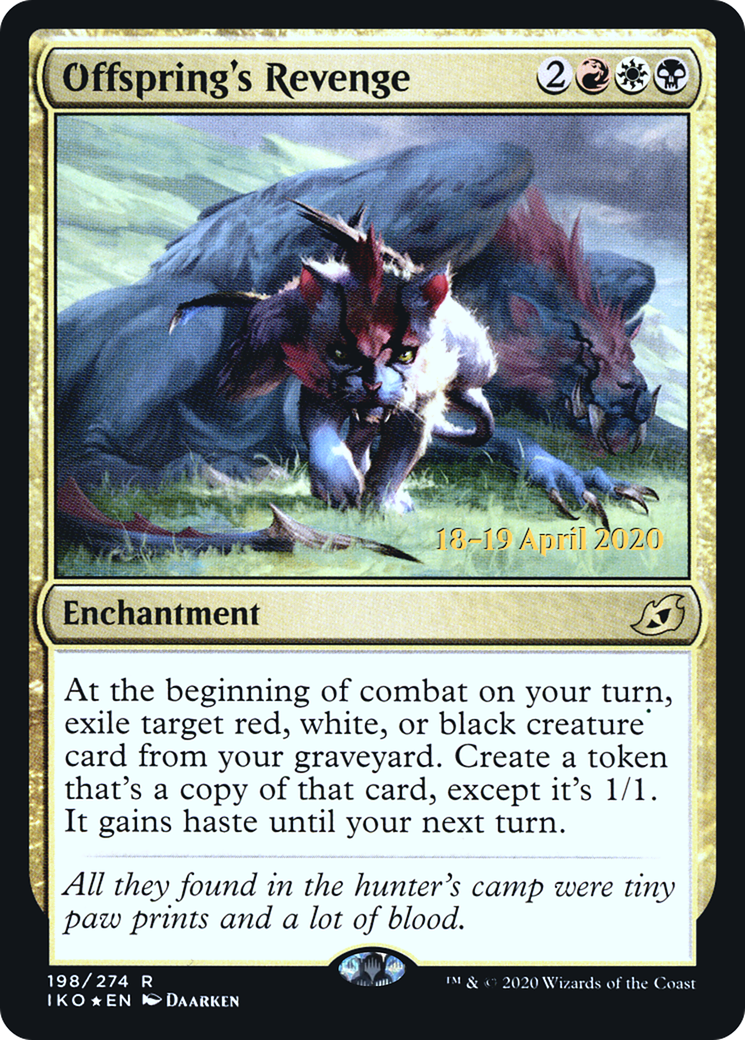 Offspring's Revenge (PIKO-198S) - Ikoria: Lair of Behemoths Promos Foil - Premium MTG Single from Wizards of the Coast - Just $0.09! Shop now at Game Crave Tournament Store