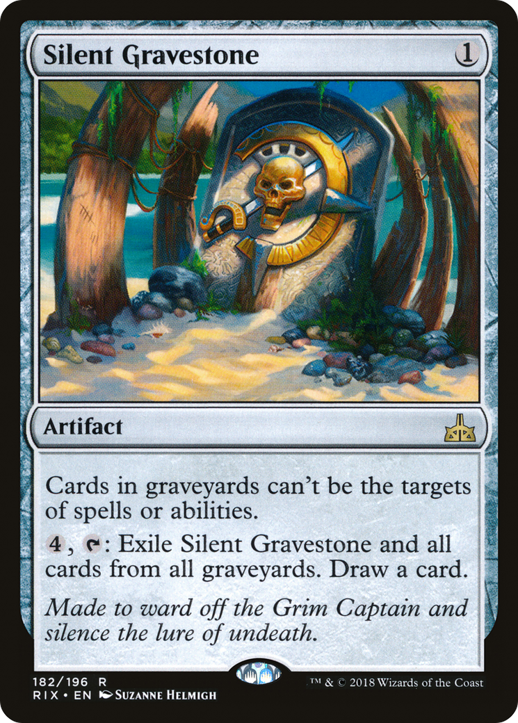 Silent Gravestone (RIX-182) - Rivals of Ixalan - Premium MTG Single from Wizards of the Coast - Just $0.09! Shop now at Game Crave Tournament Store