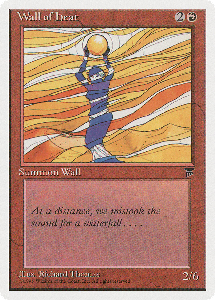 Wall of Heat (CHR-055) - Chronicles - Premium MTG Single from Wizards of the Coast - Just $0.08! Shop now at Game Crave Tournament Store