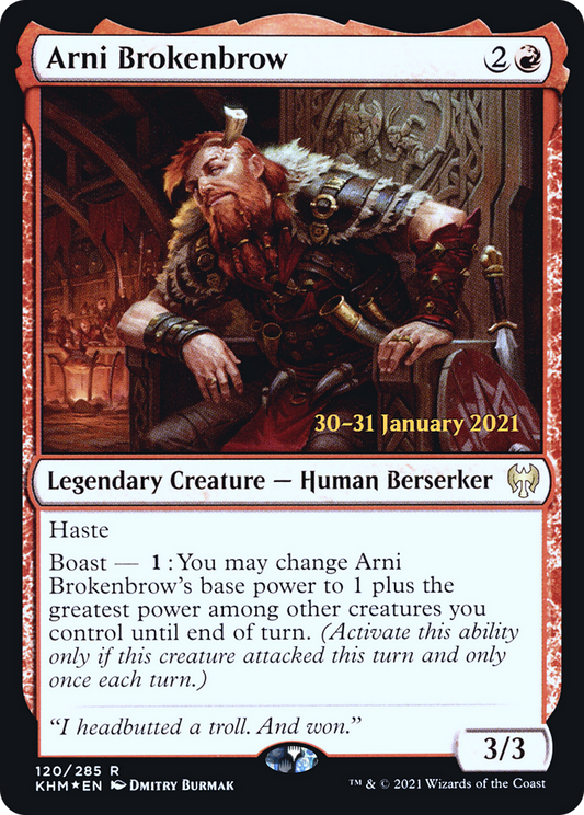 Arni Brokenbrow (PKHM-120S) - Kaldheim Promos Foil - Premium MTG Single from Wizards of the Coast - Just $0.22! Shop now at Game Crave Tournament Store