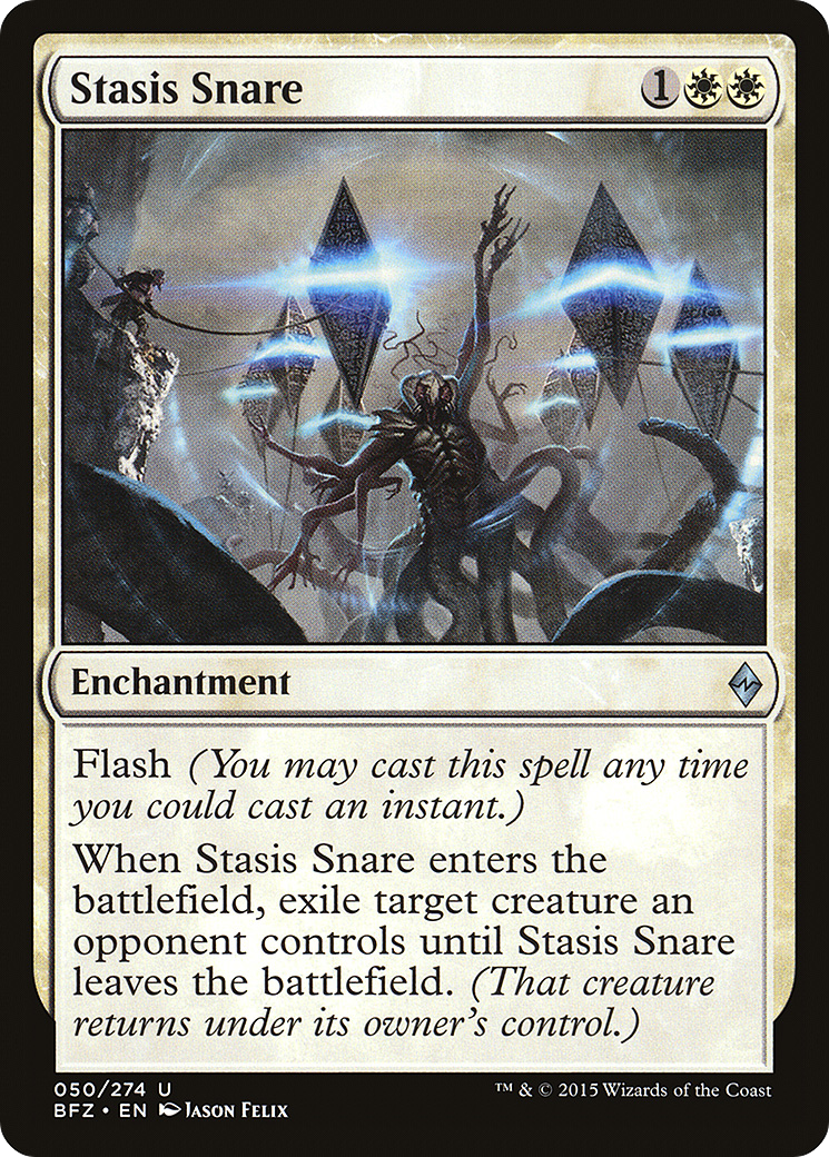 Stasis Snare (BFZ-050) - Battle for Zendikar - Premium MTG Single from Wizards of the Coast - Just $0.25! Shop now at Game Crave Tournament Store