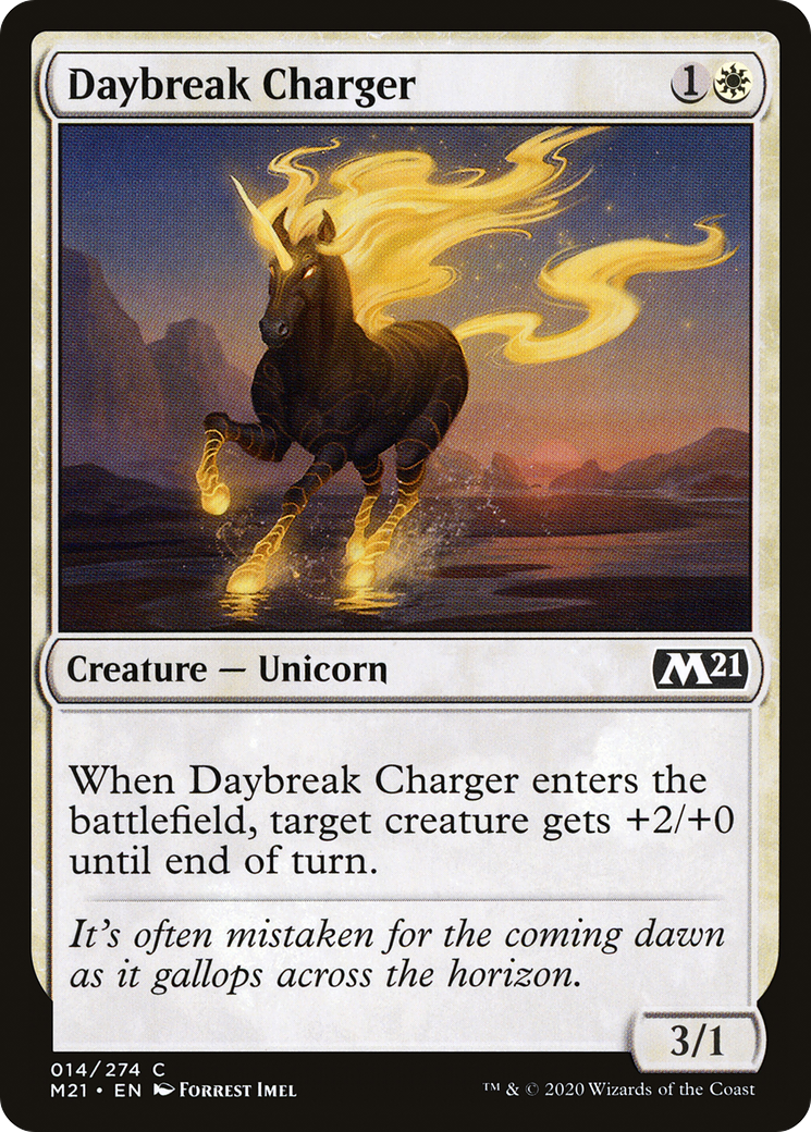 Daybreak Charger (M21-014) - Core Set 2021 - Premium MTG Single from Wizards of the Coast - Just $0.08! Shop now at Game Crave Tournament Store