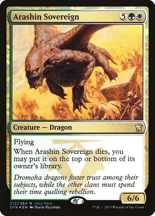 Arashin Sovereign (PDTK-212) - Dragons of Tarkir Promos Foil - Premium MTG Single from Wizards of the Coast - Just $0.38! Shop now at Game Crave Tournament Store