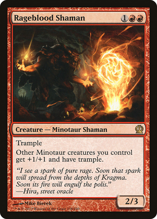 Rageblood Shaman (THS-138) - Theros - Premium MTG Single from Wizards of the Coast - Just $0.08! Shop now at Game Crave Tournament Store