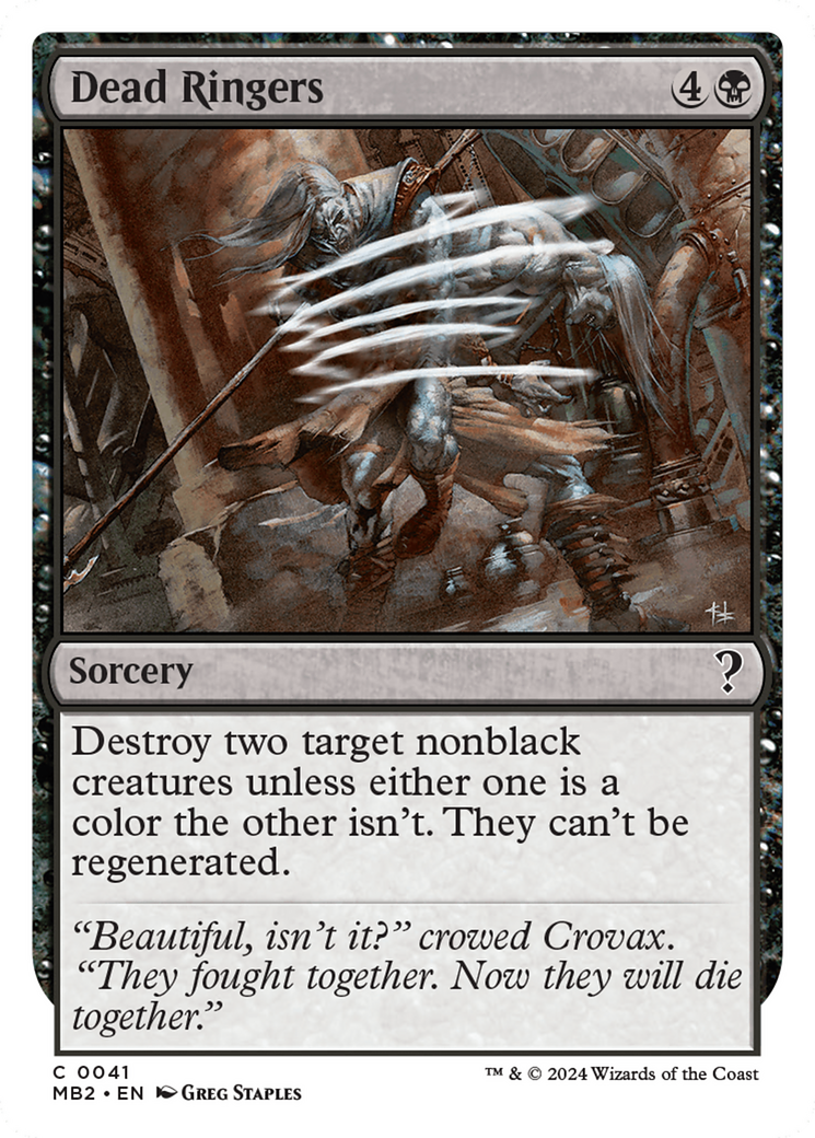 Dead Ringers (MB2-041) - Mystery Booster 2 - Premium MTG Single from Wizards of the Coast - Just $0.25! Shop now at Game Crave Tournament Store