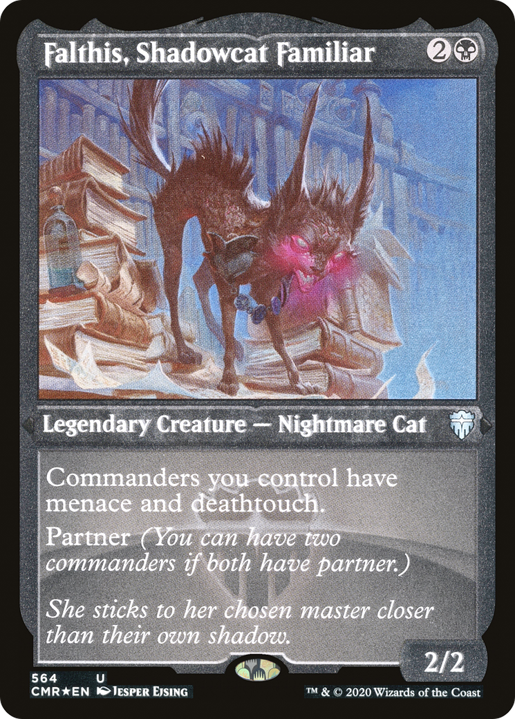 Falthis, Shadowcat Familiar (CMR-564) - Commander Legends Etched Foil - Premium MTG Single from Wizards of the Coast - Just $0.55! Shop now at Game Crave Tournament Store