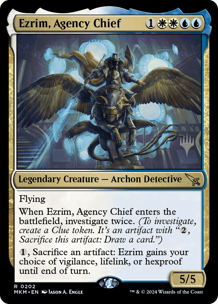 Ezrim, Agency Chief (PMKM-202P) - Murders at Karlov Manor Promos Foil - Premium MTG Single from Wizards of the Coast - Just $0.76! Shop now at Game Crave Tournament Store