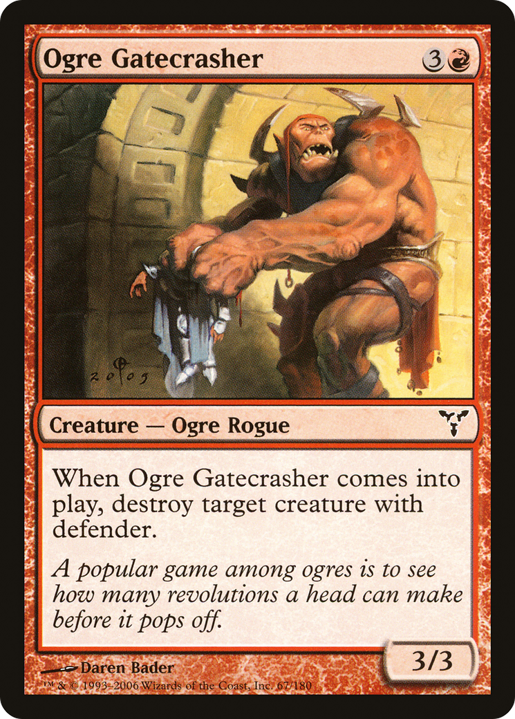 Ogre Gatecrasher (DIS-067) - Dissension - Premium MTG Single from Wizards of the Coast - Just $0.08! Shop now at Game Crave Tournament Store