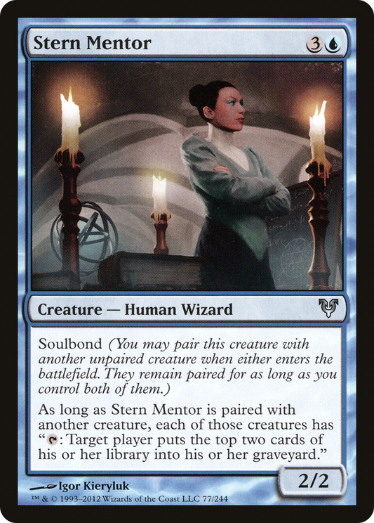 Stern Mentor (AVR-077) - Avacyn Restored Foil - Premium MTG Single from Wizards of the Coast - Just $0.08! Shop now at Game Crave Tournament Store