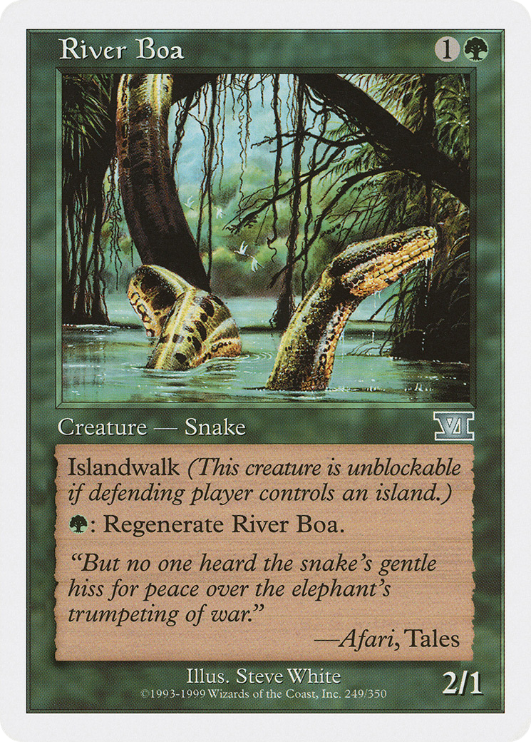 River Boa (6ED-249) - Classic Sixth Edition - Premium MTG Single from Wizards of the Coast - Just $0.08! Shop now at Game Crave Tournament Store