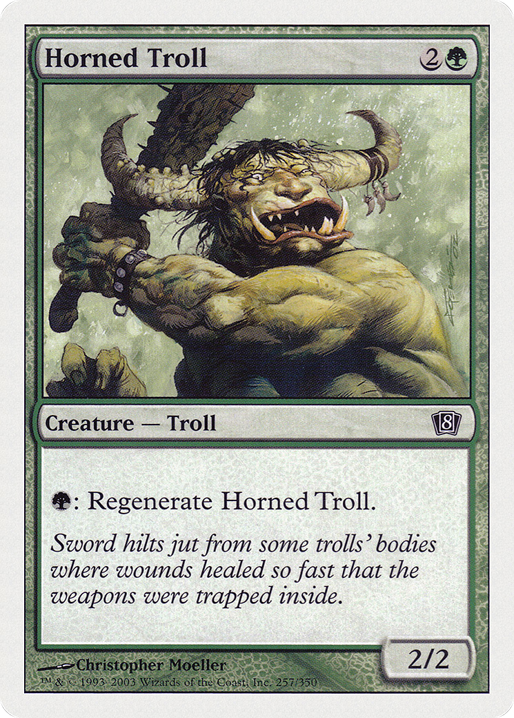 Horned Troll (8ED-257) - Eighth Edition - Premium MTG Single from Wizards of the Coast - Just $0.25! Shop now at Game Crave Tournament Store