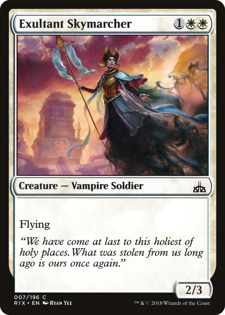 Exultant Skymarcher (RIX-007) - Rivals of Ixalan - Premium MTG Single from Wizards of the Coast - Just $0.08! Shop now at Game Crave Tournament Store