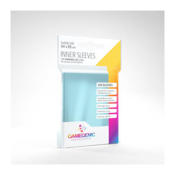 Gamegenic Inner Sleeves (100 ct) - Standard - Premium Card Sleeves from Gamegenic - Just $2.99! Shop now at Game Crave Tournament Store