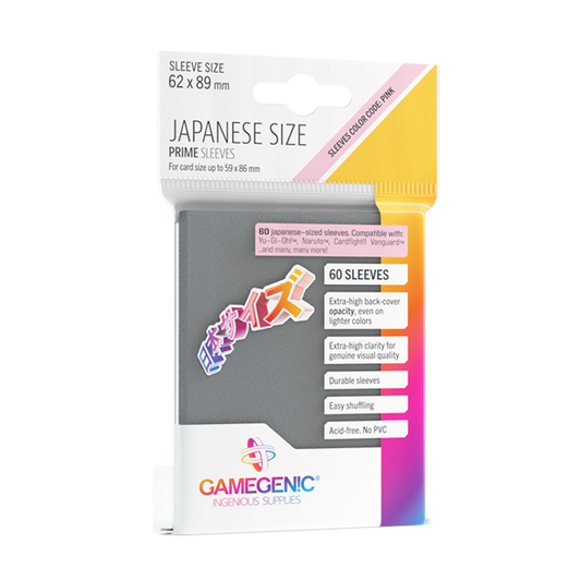 Gamegenic PRIME Sleeves Dark Gray (60 ct) - Japanese - Premium Card Sleeves from Gamegenic - Just $3.99! Shop now at Game Crave Tournament Store