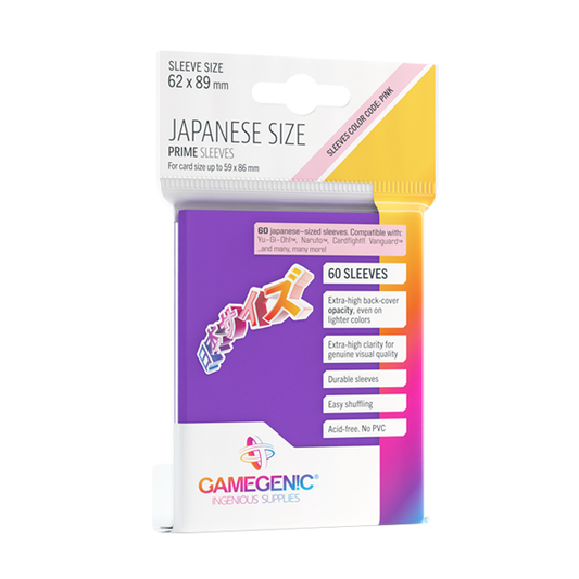Gamegenic PRIME Sleeves Purple (60 ct) - Japanese - Premium Card Sleeves from Gamegenic - Just $3.99! Shop now at Game Crave Tournament Store