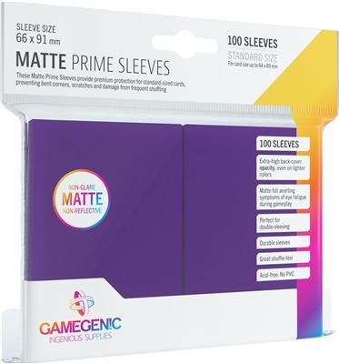 Gamegenic PRIME Sleeves Purple (100 ct) - Matte - Standard - Premium Card Sleeves from Asmodee North America - Just $7.49! Shop now at Game Crave Tournament Store