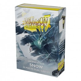 Dragon Shield Snow (60 ct) - Dual Matte - Japanese - Premium Card Sleeves from Arcane Tinmen - Just $9.99! Shop now at Game Crave Tournament Store