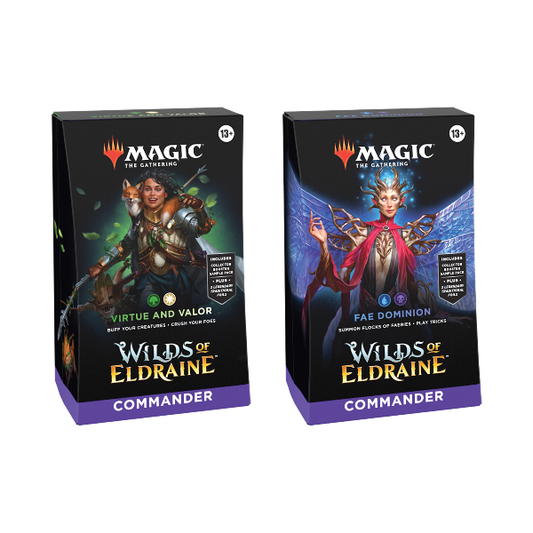 mtg woe commander decks Magic: The Gathering 2019 Edge of Eternities features two different Commander Deck versions. MTG Wilds of Eldraine (WOE)