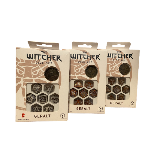 The Witcher Dice Set: Geralt - Premium Dice Set from Q Workshop - Just $22.99! Shop now at Game Crave Tournament Store