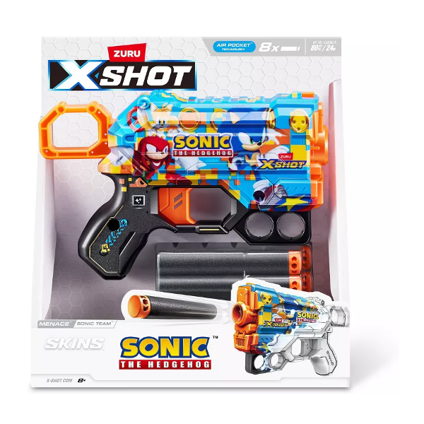X-Shot Skins Menace Sonic Team - Sonic the Hedgehog Toy Blaster