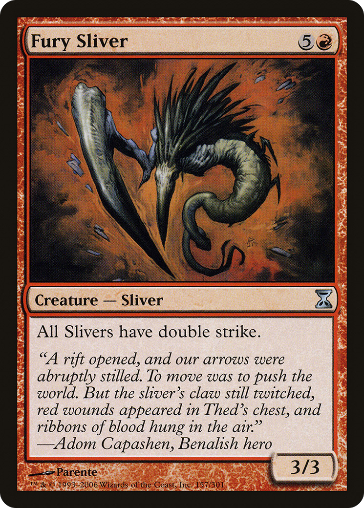Fury Sliver (TSP-157) - Time Spiral - Premium MTG Single from Wizards of the Coast - Just $0.08! Shop now at Game Crave Tournament Store
