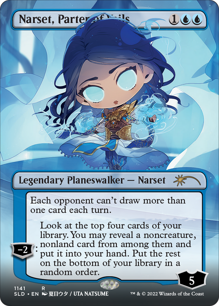 Narset, Parter of Veils (SLD-1141) - Secret Lair Drop (Borderless) Foil - Premium MTG Single from Wizards of the Coast - Just $5.23! Shop now at Game Crave Tournament Store