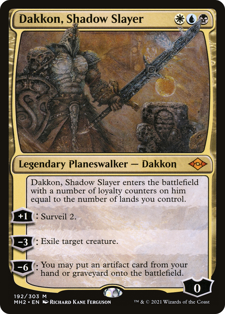 Dakkon, Shadow Slayer (MH2-192) - Modern Horizons 2 Foil - Premium MTG Single from Wizards of the Coast - Just $0.24! Shop now at Game Crave Tournament Store