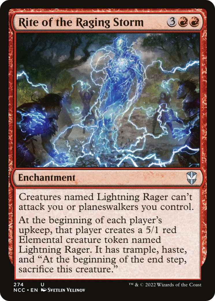 Rite of the Raging Storm (NCC-274) - New Capenna Commander - Premium MTG Single from Wizards of the Coast - Just $0.62! Shop now at Game Crave Tournament Store