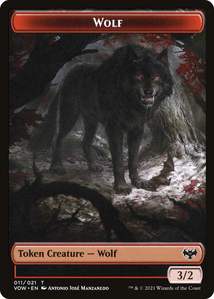 Wolf (TVOW-011) - Innistrad: Crimson Vow Tokens - Premium MTG Single from Wizards of the Coast - Just $0! Shop now at Game Crave Tournament Store