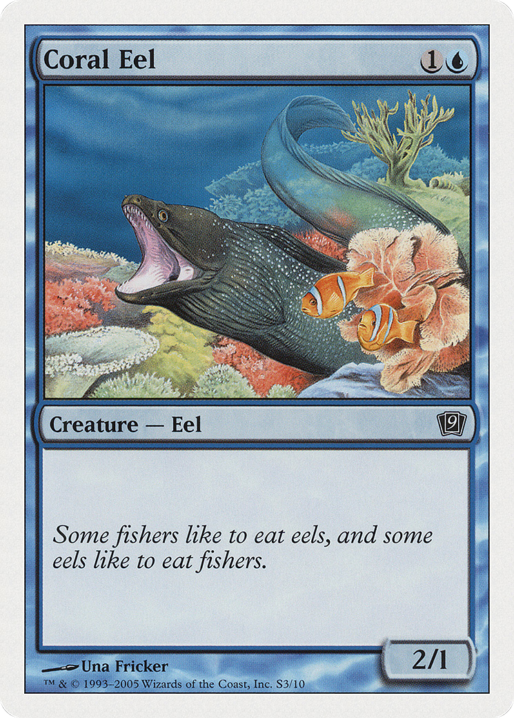 Coral Eel (9ED-0S3) - Ninth Edition - Premium MTG Single from Wizards of the Coast - Just $0.25! Shop now at Game Crave Tournament Store