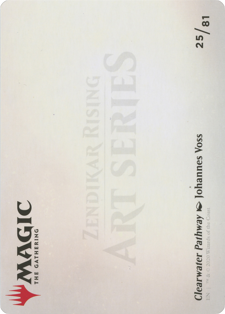 Clearwater Pathway // Clearwater Pathway (AZNR-025) - Zendikar Rising Art Series (Borderless) Foil - Premium MTG Single from Wizards of the Coast - Just $0! Shop now at Game Crave Tournament Store