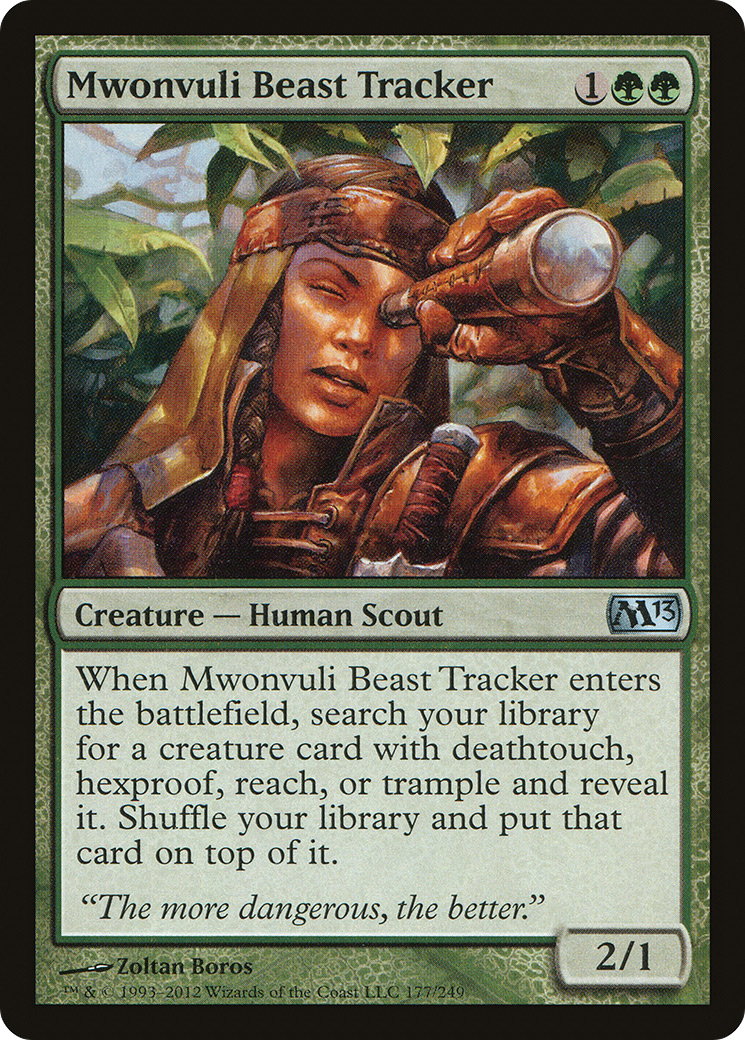 Mwonvuli Beast Tracker (M13-177) - Magic 2013 Foil - Premium MTG Single from Wizards of the Coast - Just $0.78! Shop now at Game Crave Tournament Store