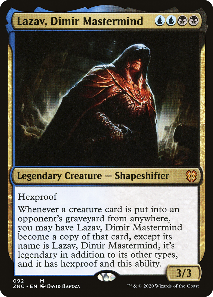 Lazav, Dimir Mastermind (ZNC-092) - Zendikar Rising Commander - Premium MTG Single from Wizards of the Coast - Just $0.46! Shop now at Game Crave Tournament Store