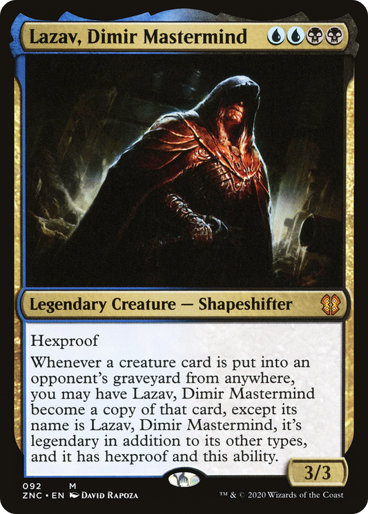 Lazav, Dimir Mastermind (ZNC-092) - Zendikar Rising Commander - Premium MTG Single from Wizards of the Coast - Just $0.46! Shop now at Game Crave Tournament Store
