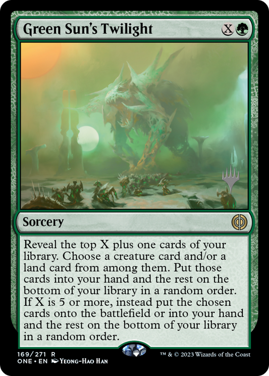 Green Sun's Twilight (PONE-169P) - Phyrexia: All Will Be One Promos - Premium MTG Single from Wizards of the Coast - Just $0.08! Shop now at Game Crave Tournament Store
