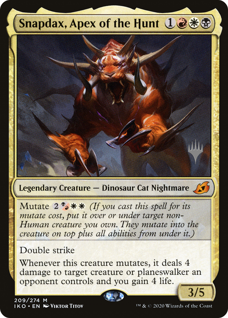 Snapdax, Apex of the Hunt (PIKO-209P) - Ikoria: Lair of Behemoths Promos - Premium MTG Single from Wizards of the Coast - Just $0.17! Shop now at Game Crave Tournament Store