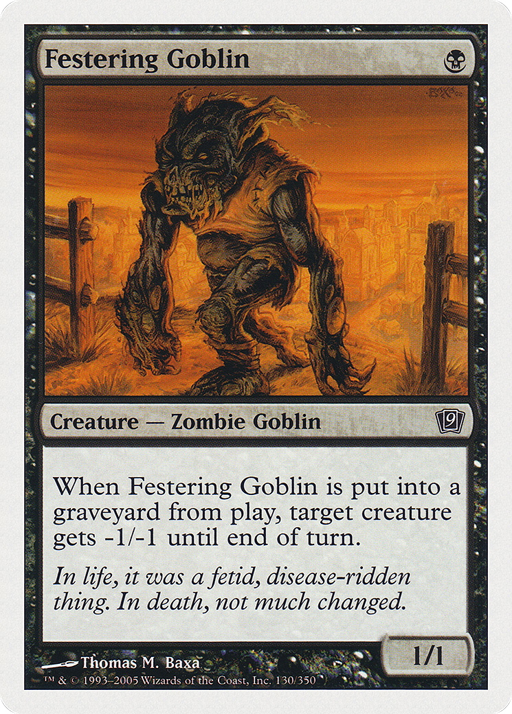 Festering Goblin (9ED-130) - Ninth Edition - Premium MTG Single from Wizards of the Coast - Just $0.25! Shop now at Game Crave Tournament Store