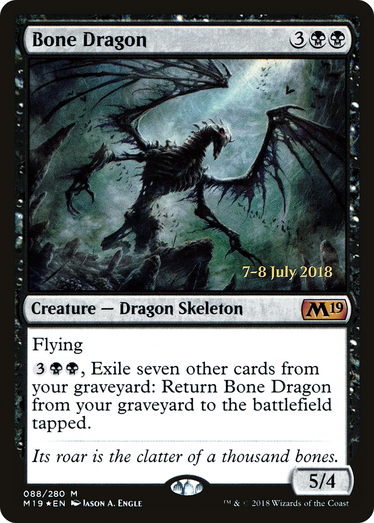 Bone Dragon (PM19-88S) - Core Set 2019 Promos Foil - Premium MTG Single from Wizards of the Coast - Just $0.60! Shop now at Game Crave Tournament Store