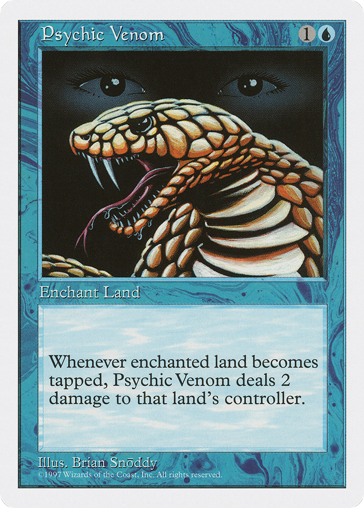 Psychic Venom (5ED-113) - Fifth Edition - Premium MTG Single from Wizards of the Coast - Just $0.08! Shop now at Game Crave Tournament Store