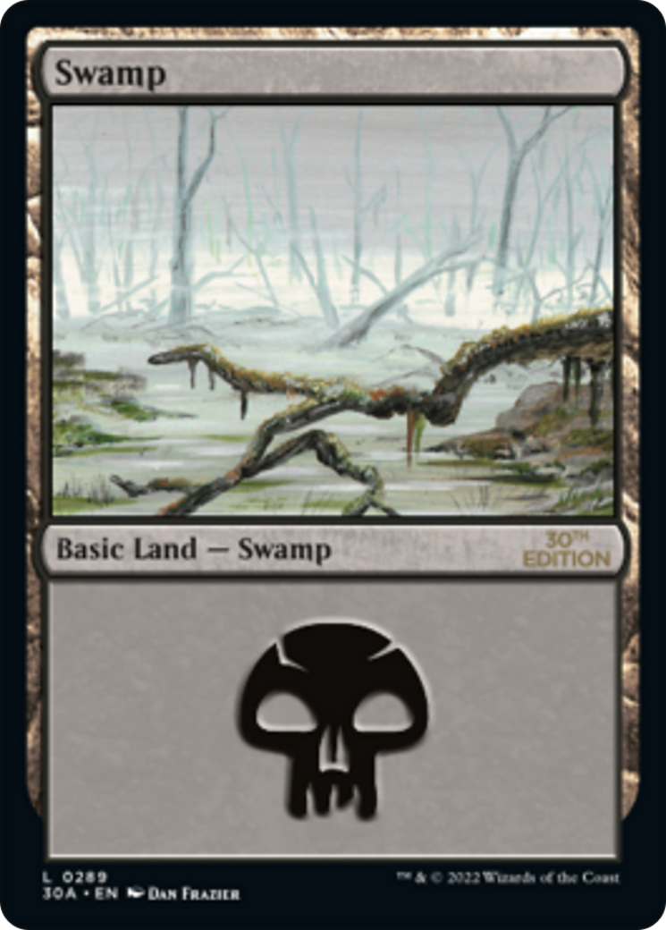 Swamp (30A-289) - 30th Anniversary Edition - Premium MTG Single from Wizards of the Coast - Just $0.23! Shop now at Game Crave Tournament Store
