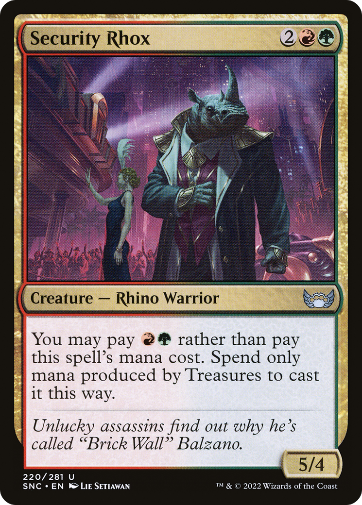 Security Rhox (SNC-220) - Streets of New Capenna - Premium MTG Single from Wizards of the Coast - Just $0.08! Shop now at Game Crave Tournament Store