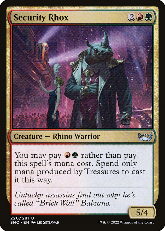 Security Rhox (SNC-220) - Streets of New Capenna - Premium MTG Single from Wizards of the Coast - Just $0.08! Shop now at Game Crave Tournament Store